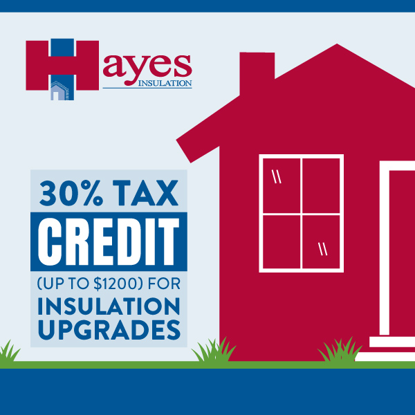 30% Tax credit (up to $1200) for insulation upgrades