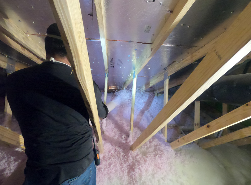 Retrofit Insulation blown-in attic insulation