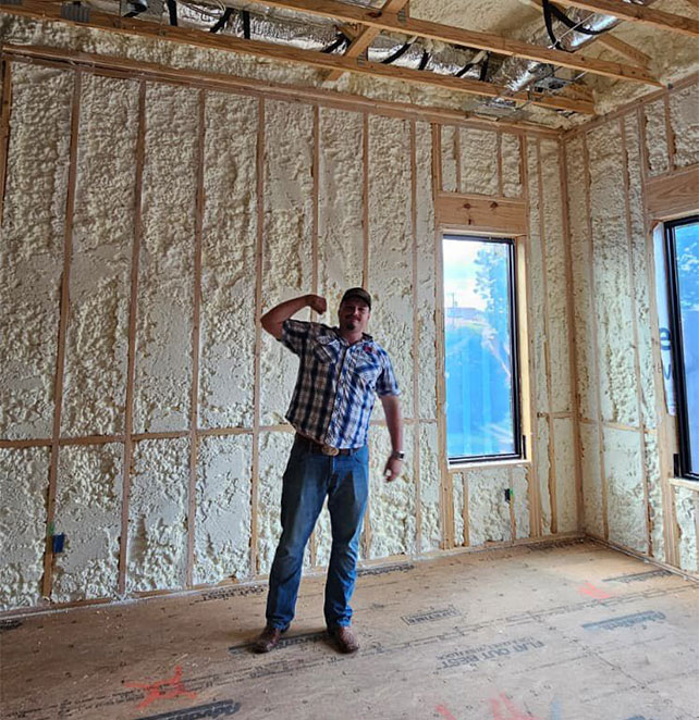 Spray Foam project w/ Hayes Nashville worker, Jacob
