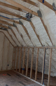 rockwool and sprayfoam insulation in attic