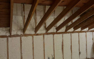 Attic insulated with spray foam